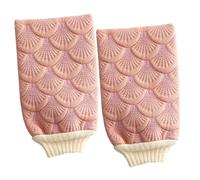 Beaupretty Set 2 Guanti Esfolianti Rosa Per Doccia Guanti Bagno in Materiale Resistente Per Adatti a Tutti i Tipi Pelle Per Un'esfoliazione Profonda e Detergente Durante La Doccia