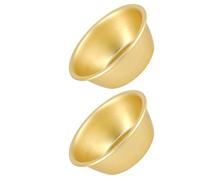 Beaupretty Set 2 Pezzi Ciotole in Alluminio Dorato 12 Cm senza Manico per Zuppa, Bevande Domestiche e Dessert, Adatte per Casa, Ristorante e Barbecue All'aperto