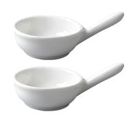 Beaupretty Set 2 Pezzi Mini Piatti per Salsa in Porcellana 6 Cm, Ciotole per Salsa di Soia e Antipasti, Stoviglie per Cucina e Ristorazione, Adatti per Casa e Ristorante
