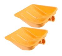 Beaupretty Set 2 Pezzi Teste Pala in Plastica Arancione per Pulizia e Rimozione Neve e Carbone, Leggera Ampia Capacità di Raccolta per Uso Domestico e Giardinaggio