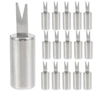 Beaupretty Set 20 Spiedini di Riutilizzabili in Acciaio Inossidabile per Barbecue e Grigliata, Forchettone Multifunzionale per Frutta e Carne, Accessori per Fornacella e Bracere
