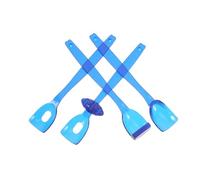 Beaupretty Set 4 Pezzi Strumenti per Terapia del Linguaggio Ragazzo Ragazza Cucchiai in Pp Blu, Allenatore Agilità Lingua per Esercizi Motori Orali e Sviluppo della Parola