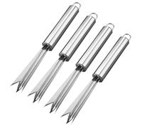 Beaupretty Set 4 Pezzi Taglia Ananas in Acciaio Inossidabile Forchetta e Pelapatate per Frutta, Facile da Usare e Conservare, per Uso Quotidiano in Cucina