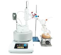 Beaupretty Set 5 Pezzi Tubo di Distillazione Corno di Bue in Vetro Trasparente, Apparecchiatura Didattica da Laboratorio Portatile, Attrezzatura per Esperimenti Scientifici e Lezioni