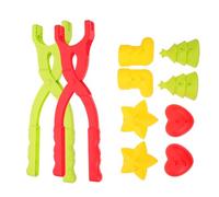 Beaupretty Set 6 Clip per Palla di Neve Natalizie in Plastica Sicura Giocattoli di Neve Portatili per Creatore di Palline Invernali Manico a Forme Festive per Attività All’Aperto e Gioco