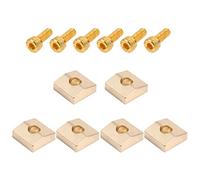 Beaupretty Set 6 Pezzi Morsetti Dado Bloccaggio Chitarra Elettrica in Ferro Con Viti Esagonali, Parti Di Ricambio Per Ponte Tremolo, Compatibile Doppio Bilanciere, Leggero e Facile Da Trasportare