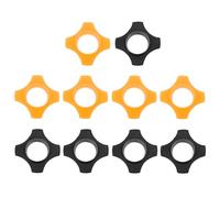 Beaupretty Set da 10 Anelli Antiscivolo in Gomma per Microfono, Manicotto Antirollio a Quattro Angoli, Protezione Antiurto per Microfoni Ktv, Bar e Palchi, Nero e Arancione