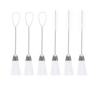 Beaupretty Set da 3 Spazzole per Pulizia Bianca per Macchina da Cucire e Tastiera, Doppia estremità in Plastica e Acciaio Inox, per Rimuovere Sporco e Polvere in Punti Difficili