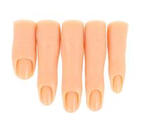 Beaupretty Set da 5 Pezzi di Dita Finte in Silicone con Giunti Flessibili per Esercitazioni di Nail Art, per Pratica Unghie Professionale e Fai da Te