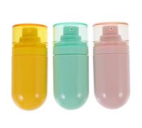 Beaupretty Set Da Viaggio Da 3 Flaconi Per Articoli Da Toeletta 30 Ml in Abs Per Lozione Con Design A Tenuta Sottovuoto Invertito Contenitori Per Liquidi Ricaricabili Per Cosmetici