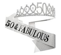 Beaupretty Set Di 2 Corone Di Compleanno Fascia Per Feste Da Donna Cintura Per Galateo Di Compleanno E Cintura Per Galateo Di Compleanno Tiara Di Compleanno Di