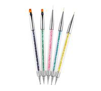Beaupretty Set Di 5 Penne Per Nail Art - Strumento Per La Pittura Di Unghie in Gel Per Linee E Arti Perfetto Per Fidanzata Figlia E Adatto A Principianti Ed Esperti