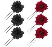 Beaupretty Set Di 6 Forcine Per A Forma Di U Con Fiori Per Sposa Per Occasioni Speciali
