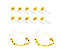 Beaupretty Set Di Copricapo Floreale Con Fascia Per A Forma Di Girasole 10 Fermagli Per A Forma Di Fiore Per Donne E Ragazze