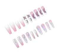 Beaupretty Set Manicure Pezzi con Unghie Finte a Forma di Cuore E Farfalla Punte Finte per Donne Facile Applicazione