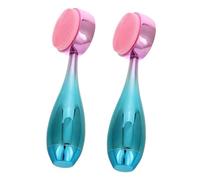 Beaupretty Spazzola Manuale per Pulizia Viso in Silicone e Plastica, 2 Pezzi, Doppia Faccia, Delicata sulla Pelle per Casa e Viaggio