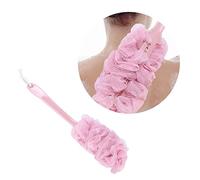 Beaupretty Spazzola Per Doccia Manico Lungo Spugna in Garza Rete Per Esfoliare Corpo Palla Per Doccia Morbida e Ecocompatibile Cordino