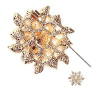 Beaupretty Spilla A Doppia Foglia Spilla Floreale Spessa Per Cappelli Decorazione Per Da Donna Spilla A Forma Di Fiore Per Spilla In Metallo Spilla Per Scialle Ornamento