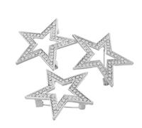 Beaupretty Spilla da Bavero a Forma di Stella Strass Set da 3 Pezzi in Lega Spille di Sicurezza Decorative per Donna Accessori Moda per Abbigliamento e Scialli per Feste ed Eventi