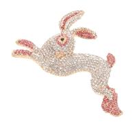 Beaupretty spilla di coniglio Carino Bunny regali zodiacali per le donne Pin per i vestiti collare spille e spille di coniglio per donna spilla coniglietto Brucia di coniglio strass