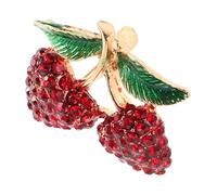Beaupretty Spilla Forma Di Fragola Con Strass Per Abbigliamento Femminile Spilla Decorativa Multifunzionale Chiusura Di Sicurezza Per Evitare Imprevisti Accessorio Elegante Per Vestiti e