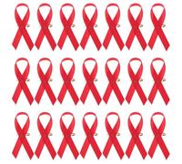 Beaupretty Spille Nastro Rosso Per Sensibilizzazione Aids 200 Pezzi, Accessori Distintivi Per Eventi Di Beneficenza e Raccolte Fondi, Simbolo Di Impegno e Supporto Sociale