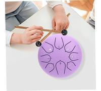 Beaupretty Steel Tongue Drum Portatile per Principianti con Design Fiore Lavanda Strumento Percussione per Yoga Meditazione e Educazione Musicale e Adulti