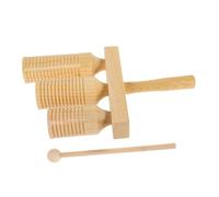 Beaupretty Strumento Percussione in Legno Doppio per Blocco Ritmico Resistente e Liscio Intelligenza e Coordinazione Musicale Prescolare Multifunzione
