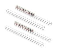 Beaupretty Supporto Mahjong in Plastica Trasparente Slot Per Carte, Set 4 Pezzi Mini Rack U-shaped Per Gioco Da Tavolo, Per Viaggi e Organizzazione Piastrelle Per Principianti