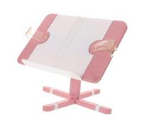 Beaupretty Supporto Musicale Portatile Plastica Rosa Regolabile per Spartiti Libri di Musica e Ricette Stand da Tavolo per Pianoforte e Studio Musicale