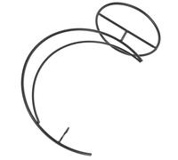 Beaupretty Supporto per Palline di Natale in Ferro Nero a Forma di Mezzaluna, Espositore Sospeso Decorativo e Pratico per Terrarium e Piante d'Aria da Mensola o Libreria