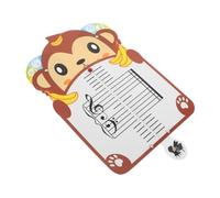 Beaupretty Tabellone Musicale Didattico per Principianti Forma Scimmia Lavagna Portatile per Riconoscimento Note Musicali Schede Flash Educative per Studenti Supporto Apprendimento Teoria