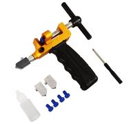 Beaupretty Tagliavetro Manuale 2 in 1 Impugnatura Antiscivolo, Utensile per Taglio di Piastrelle e Vetro in Metallo, Compatto e Multifunzionale per Lavori Artigianali e Fai-da-Te