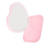 Beaupretty Tavolo con LED Specchietto Cosmetico Illuminato USB per Make Up Casa e Vanity Rosa