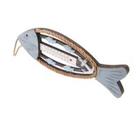 Beaupretty Termometro Forma di Pesce in Legno, Decorazione Rustica 3d per Corridoi e Indicatore di Temperatura Nautico