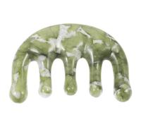 Beaupretty Testa Pettine Naturale Pietra Massaggio Pettine Cuoio Capelluto Scrubber A Denti Larghi Guasha Pettine Bordo Testa Massaggiatore Per La Crescita