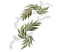 Beaupretty Toppe Ricamate a Foglia Termoadesive 2 Pezzi, Applicazioni per Cappelli e Abbigliamento Fai da Te, Patch Decorative per Giacche e Jeans, Adesive da Cucire, per Riparazioni