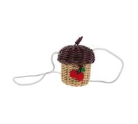 Beaupretty Tracolla per Sintetico Ghianda Leggera e Portatile Mini per e Scuola o Appendere Colore Cioccolato con Patch