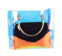 Beaupretty Trasparente PVC Piccola con Tracolla Spalla Singola per Shopping e Ufficio Orizzontale per