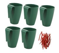 Beaupretty Vasi da Fiori per Fragole in Plastica Verde con Supporti per Piante, Drenaggio, per Coltivazione Professionale e Gestione Spazi