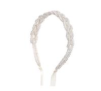 Beaupretty Wedding Bride Headband Bianco ABS Ideal for Birthday Events with Comfortable Fit