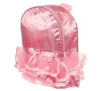 Beaupretty Zaino per Ragazze Grande Capacità in Nylon Rosa con Design in Pizzo, Resistente e Adatto per Scuola, Dimensioni 33X26X13 CM, Zaino Ballerina Pratico per Ragazze