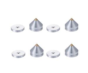 Beausoleil 4 Set HiFi Audio Piede Punte Cono Pavimento Chiodo in Lega di Alluminio Altoparlante DAC CD Armadio Amplificatore di Potere Computer (Argento)