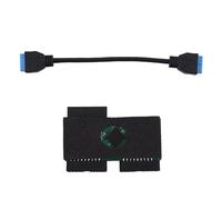 Beausoleil Estensione Base 3.0 19 Pin 1 a 2, linea di collegamento in PVC + rame nero con chip di adozione, linea di cavo modulare e scheda di estensione