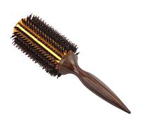 Beausoleil Pettine per capelli in twill diritto spazzola per rotolamento in setole di cinghiale naturale barilotto rotondo che soffia arricciatura fai da te strumento per lo styling