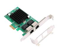 Beausoleil Scheda Regolatore di Rete Pci-E Ethernet Gigabit 10/100/1000Mbps, Scheda Di Interfaccia Di Rete Server Pcie A 2 Porte Doppia Rj45 X2 Convertitore Adattatore LAN