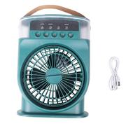 Beausoleil Ventilatore da aria condizionata USB Raffreddatore d'aria Personale Mini umidificatore Ventola di nebulizzazione con 7 Colori LED Luci Ventilatore Portatile Verde