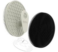 BEAUTAIL - Set di 3 spugne esfolianti in silicone per corpo e viso, per la doccia e il bagno, spazzola esfoliante delicata per donne e uomini, per pelli sensibili, più igienico rispetto alla luffa