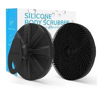 BEAUTAIL Silicone Body Scrubber, Upgrade 3rd Generation Shower Bath Brush, Lather Nicely, Soft Massage Body, More Hygienic Than Traditional Loofah, Gentle Exfoliating for Sensitive Skin, 1 Pack, Black