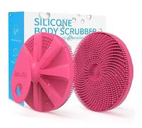 BEAUTAIL Silicone Body Scrubber, Upgrade 3rd Generation Shower Bath Brush, Lather Nicely, Soft Massage Body, More Hygienic Than Traditional Loofah, Gentle Exfoliating for Sensitive Skin, 1 Pcs, Rose